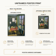 Henri Matisse - Studio, Quai Saint-michel poster print size comparison display infographic