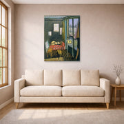 Unframed poster print of Henri Matisse's Studio, Quai Saint-michel displayed in a living room, view 1