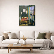 Unframed poster print of Henri Matisse's Studio, Quai Saint-michel displayed in a living room, view 2