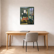 Unframed poster print of Henri Matisse's Studio, Quai Saint-michel displayed in a home office