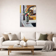 Unframed poster print of Henri Matisse's The Bed in the Mirror displayed in a living room, view 2
