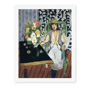 Henri Matisse's The Black Table painting reproduced as a rolled canvas print