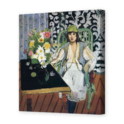 Henri Matisse's The Black Table painting reproduced as a gallery-wrapped canvas print