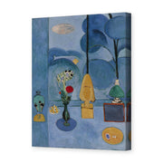 Henri Matisse's The Blue Window painting reproduced as a gallery-wrapped canvas print