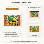 Henri Matisse - The Codomas canvas print size comparison and framing display infographic