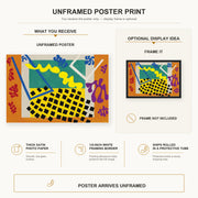 Henri Matisse - The Codomas poster print size comparison display infographic