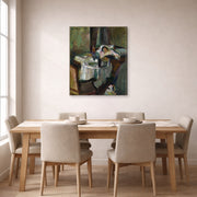Gallery-wrapped canvas print of Henri Matisse's The Convalescent Woman (the Sick Woman) hanging on a dining room wall