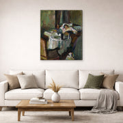 Gallery-wrapped canvas print of Henri Matisse's The Convalescent Woman (the Sick Woman) hanging in a living room, view 2