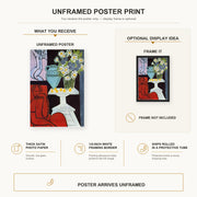 Henri Matisse - The Daisies poster print size comparison display infographic