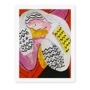 Henri Matisse's The Dream painting reproduced as a rolled canvas print