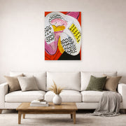 Unframed poster print of Henri Matisse's The Dream displayed in a living room, view 2