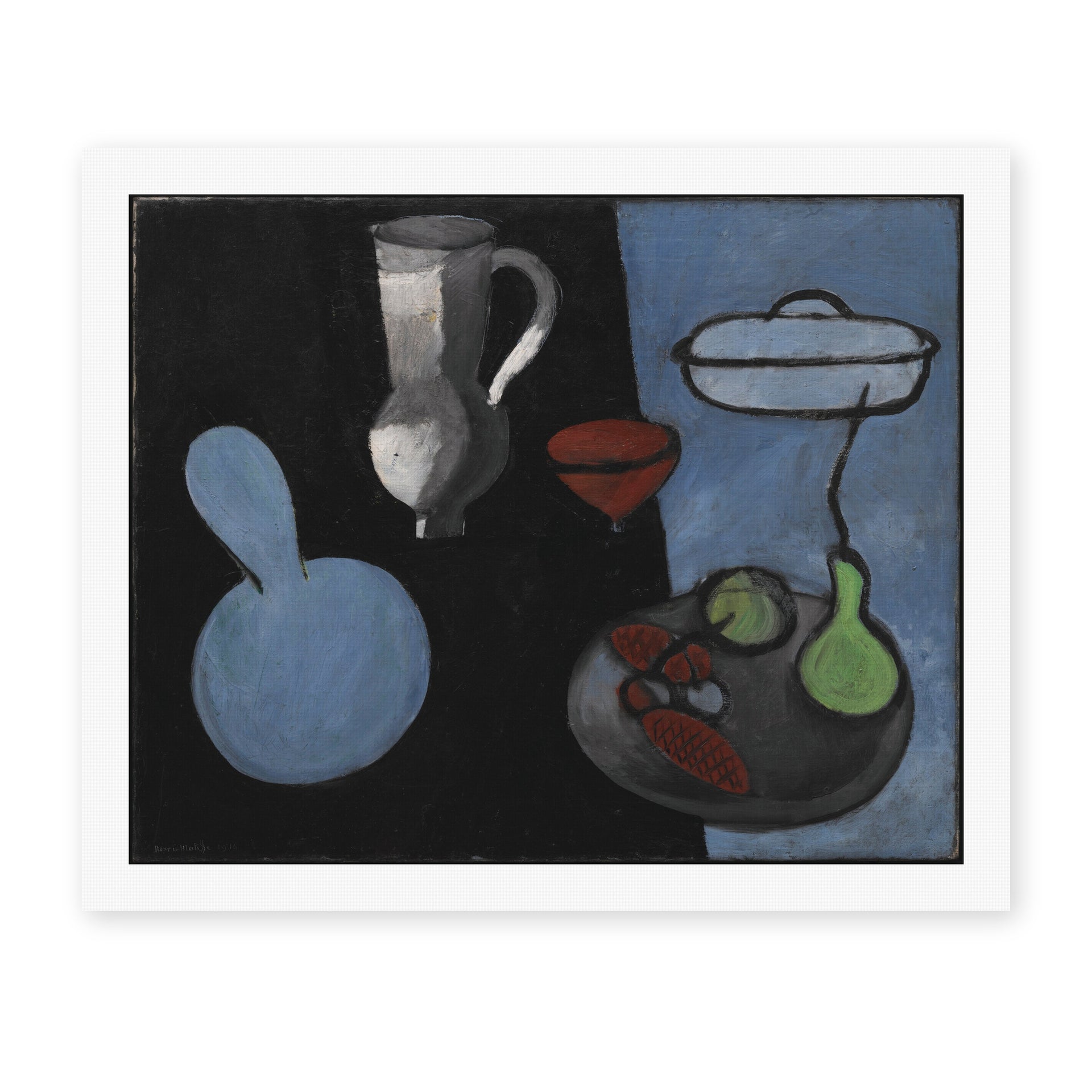 Henri Matisse's The Gourds painting reproduced as a rolled canvas print