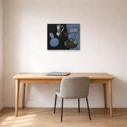 Unframed poster print of Henri Matisse's The Gourds displayed in a home office