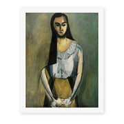 Henri Matisse's The Italian Woman painting reproduced as a rolled canvas print