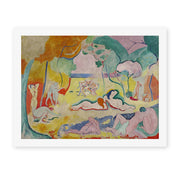 Henri Matisse's The Joy of Life painting reproduced as a rolled canvas print