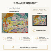 Henri Matisse - The Joy of Life poster print size comparison display infographic