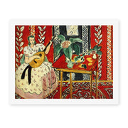 Henri Matisse's The Lute painting reproduced as a rolled canvas print