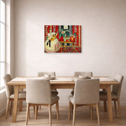 Gallery-wrapped canvas print of Henri Matisse's The Lute hanging on a dining room wall