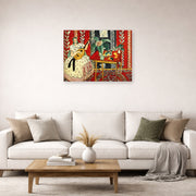 Unframed poster print of Henri Matisse's The Lute displayed in a living room, view 2