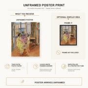 Henri Matisse - The Morning Session poster print size comparison display infographic