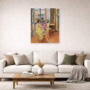 Unframed poster print of Henri Matisse's The Morning Session displayed in a living room, view 2