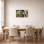 Unframed poster print of Henri Matisse's The Moroccans displayed on a dining room wall