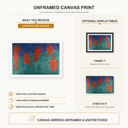 Henri Matisse - The Music canvas print size comparison and framing display infographic