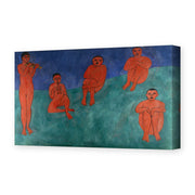 Henri Matisse's The Music painting reproduced as a gallery-wrapped canvas print