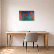Gallery-wrapped canvas print of Henri Matisse's The Music hanging in a home office