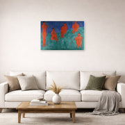 Unframed poster print of Henri Matisse's The Music displayed in a living room, view 2
