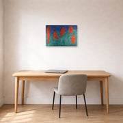 Unframed poster print of Henri Matisse's The Music displayed in a home office