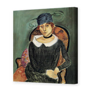 Henri Matisse's The Ostrich-feather Hat painting reproduced as a gallery-wrapped canvas print