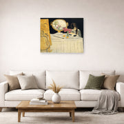 Unframed poster print of Henri Matisse's The Painting Lesson displayed in a living room, view 2