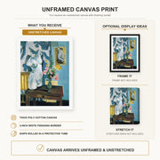 Henri Matisse - The Plaster Torso canvas print size comparison and framing display infographic