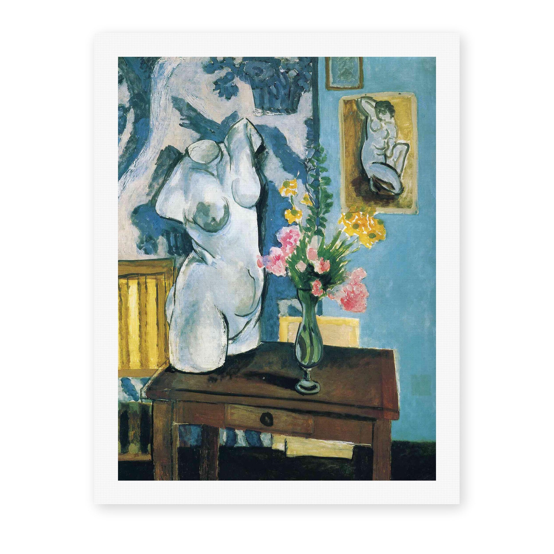 Henri Matisse's The Plaster Torso painting reproduced as a rolled canvas print