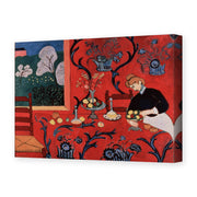 Henri Matisse's The Red Room (Harmony in Red) painting reproduced as a gallery-wrapped canvas print