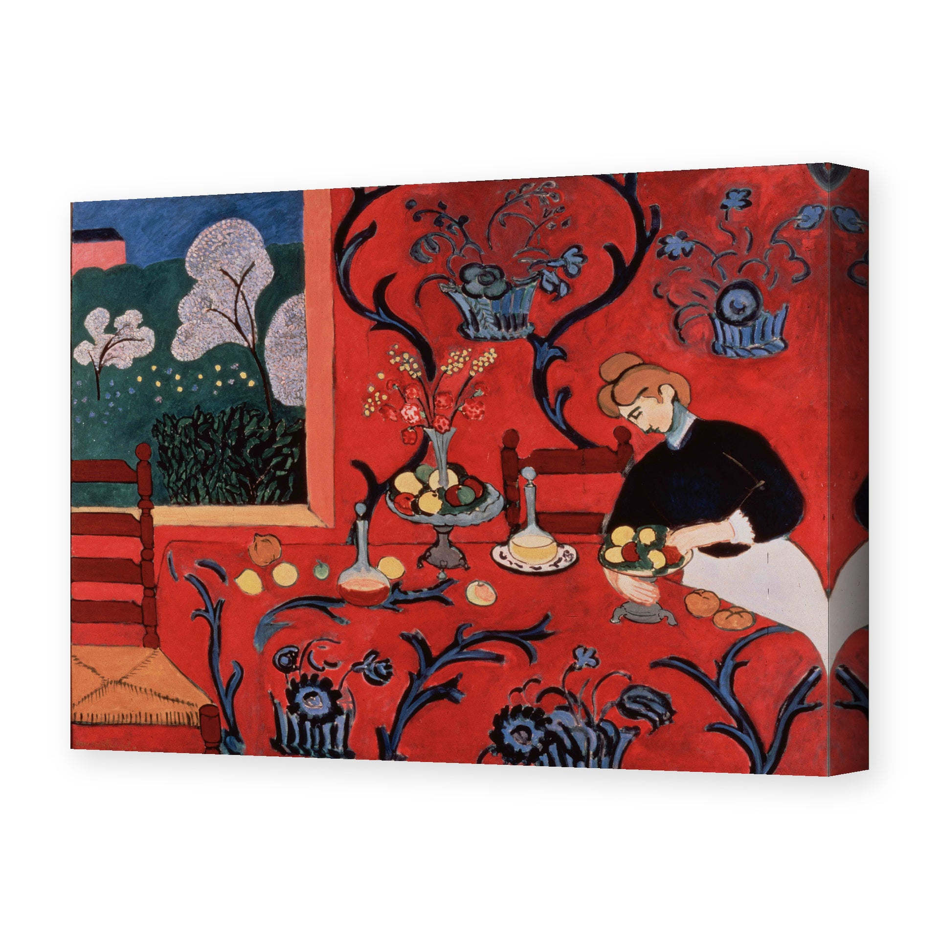 Henri Matisse's The Red Room (Harmony in Red) painting reproduced as a gallery-wrapped canvas print