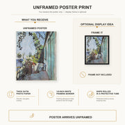 Henri Matisse - The Terrace, St. Tropez poster print size comparison display infographic