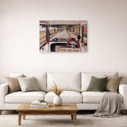 Gallery-wrapped canvas print of Henri Matisse's The Windshield hanging in a living room, view 2