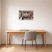 Gallery-wrapped canvas print of Henri Matisse's The Windshield hanging in a home office