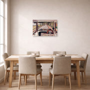 Unframed poster print of Henri Matisse's The Windshield displayed on a dining room wall