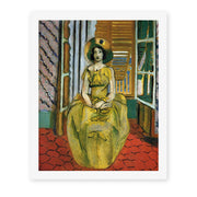 Henri Matisse's The Yellow Dress painting reproduced as a rolled canvas print