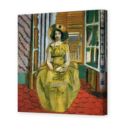 Henri Matisse's The Yellow Dress painting reproduced as a gallery-wrapped canvas print