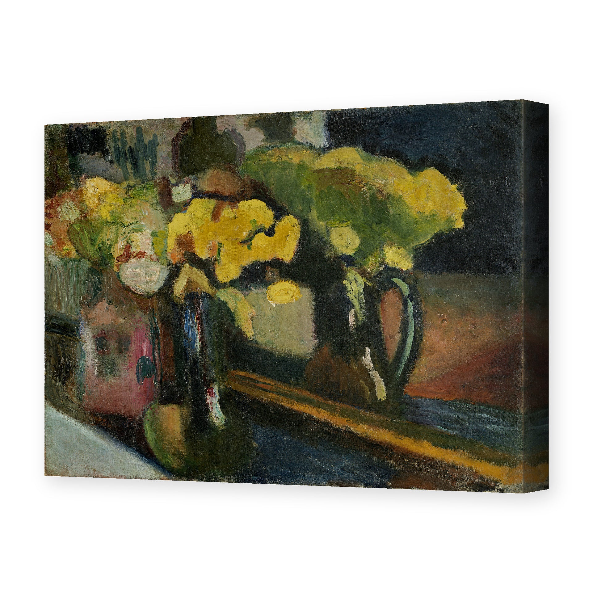 Henri Matisse's The Yellow Flowers painting reproduced as a gallery-wrapped canvas print