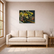 Unframed poster print of Henri Matisse's The Yellow Flowers displayed in a living room, view 1