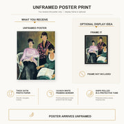Henri Matisse - Three Sisters poster print size comparison display infographic