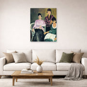 Unframed poster print of Henri Matisse's Three Sisters displayed in a living room, view 2