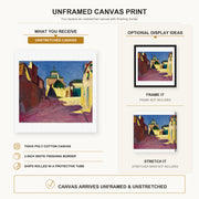 Henri Matisse - Une Rue a Arcueil canvas print size comparison and framing display infographic