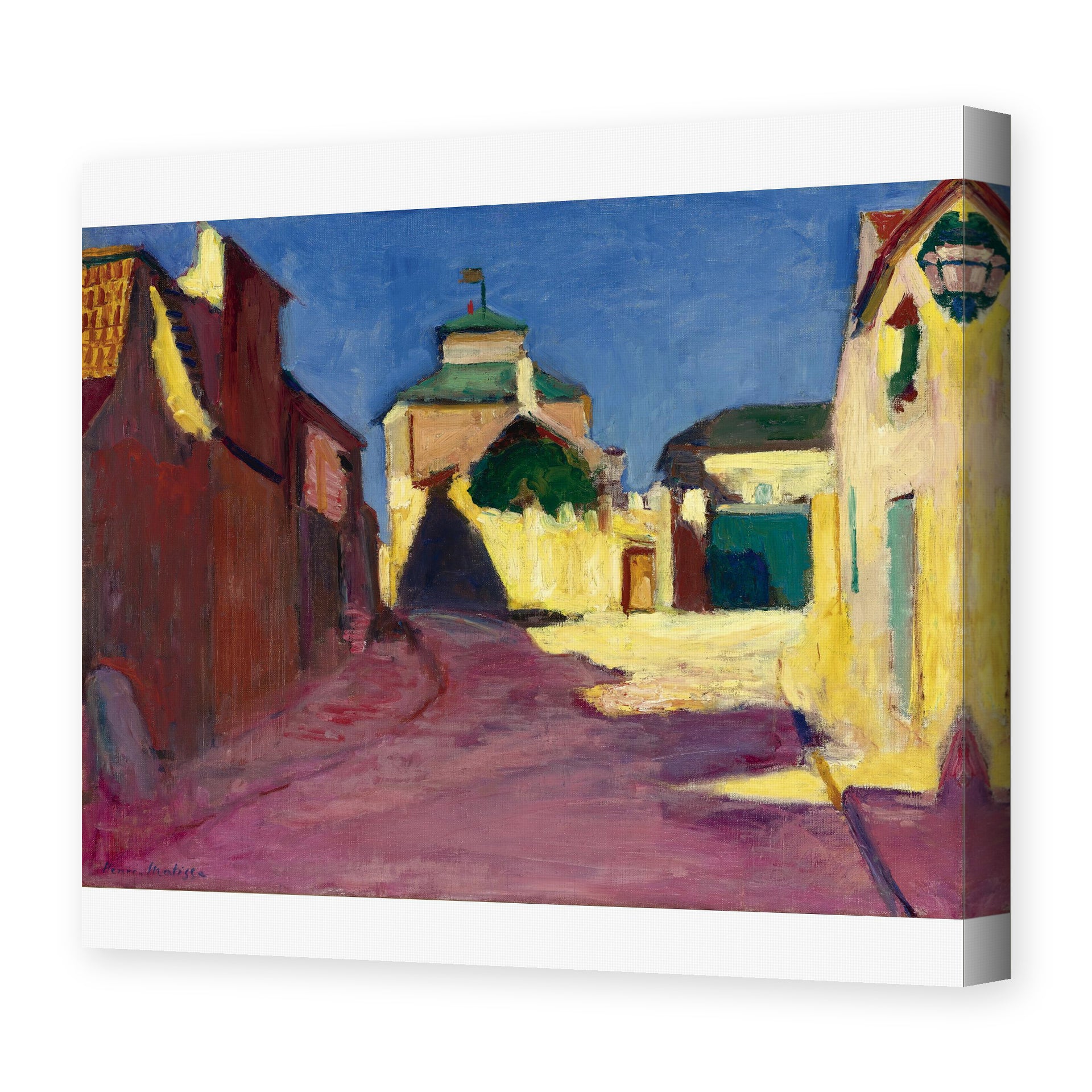 Henri Matisse's Une Rue a Arcueil painting reproduced as a gallery-wrapped canvas print