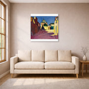Gallery-wrapped canvas print of Henri Matisse's Une Rue a Arcueil hanging in a living room, view 1